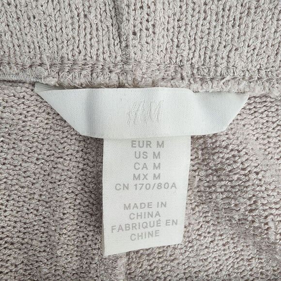 H&M Viscose Blend Casual‎ Pull On Drawstring Elastic Waist Tan Women's Size M - Picture 4 of 5